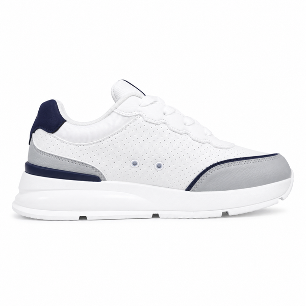 Louis Vuitton LV Trainer Blanc / Bleu Marine & Gris – Sneakers Premium Unisexe