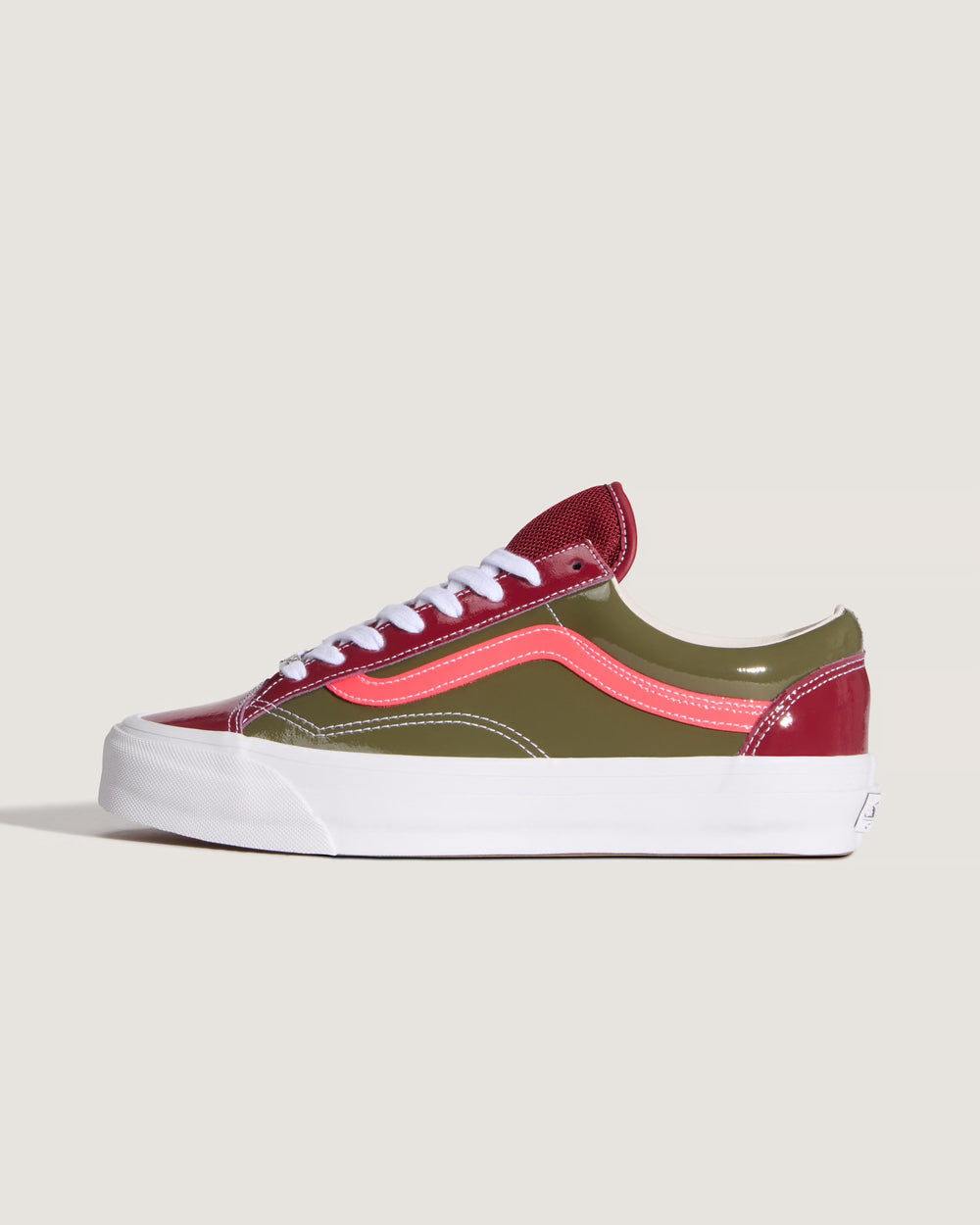 Vans Old Skool – Sneakers Unisex Vert Olive & Bordeaux