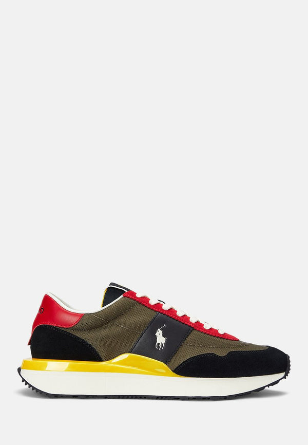 Polo Ralph Lauren Train 89 – Multicolore Kaki, Noir & Rouge