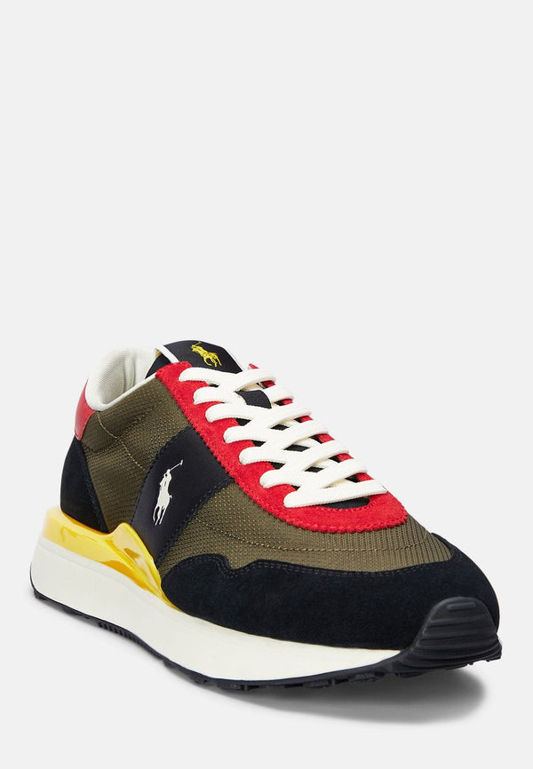 Polo Ralph Lauren Train 89 – Multicolore Kaki, Noir & Rouge