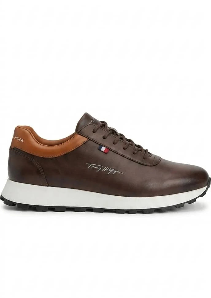 Tommy Hilfiger Runner Marron – Sneakers Élégantes Unisexe