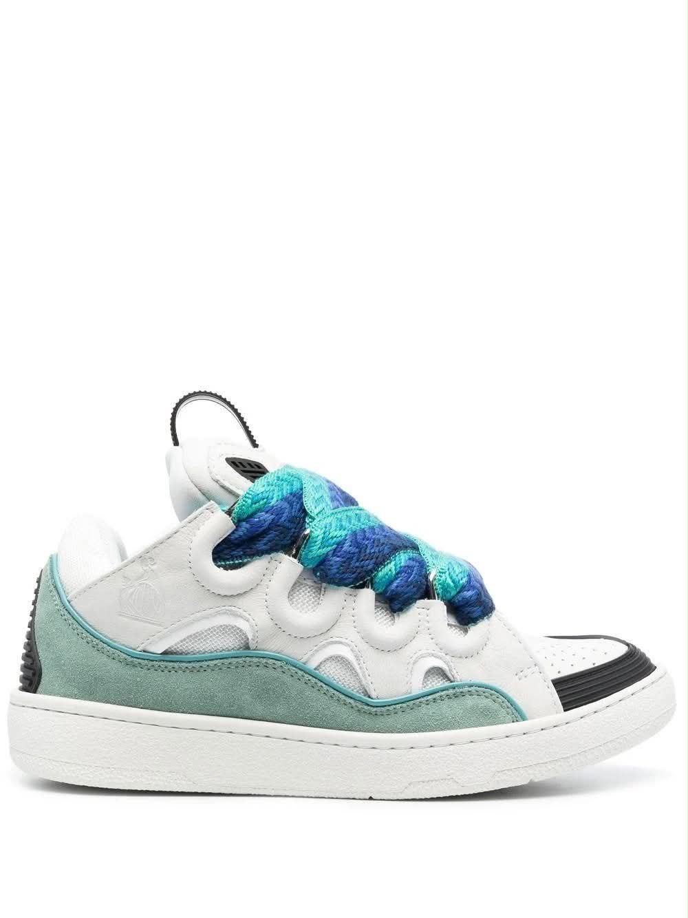 Lanvin Curb Blanc & Vert d’Eau – Sneakers Premium Unisexe