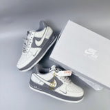 Nike Air Force 1 Gris & Blanc — Style Classique et Confort Premium