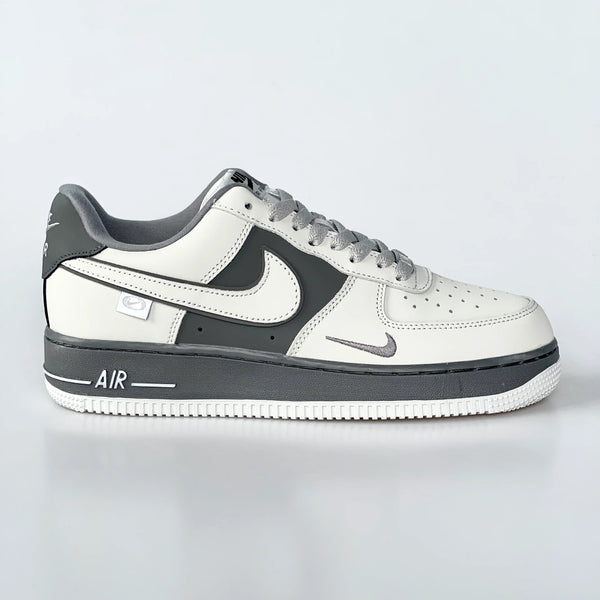 Nike Air Force 1 Gris & Blanc — Style Classique et Confort Premium