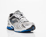 Sneakers Saucony ProGrid Mesh Blanc, Noir & Bleu – Style Running Rétro