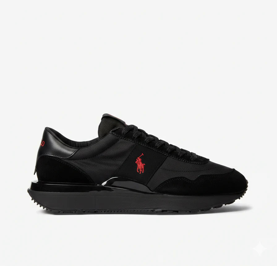 Polo Ralph Lauren Trackster Leather Black – Élégance Sportive