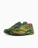 Saucony Omni 9 Premium Vert Olive & Orange – Confort et Style Rétro Running