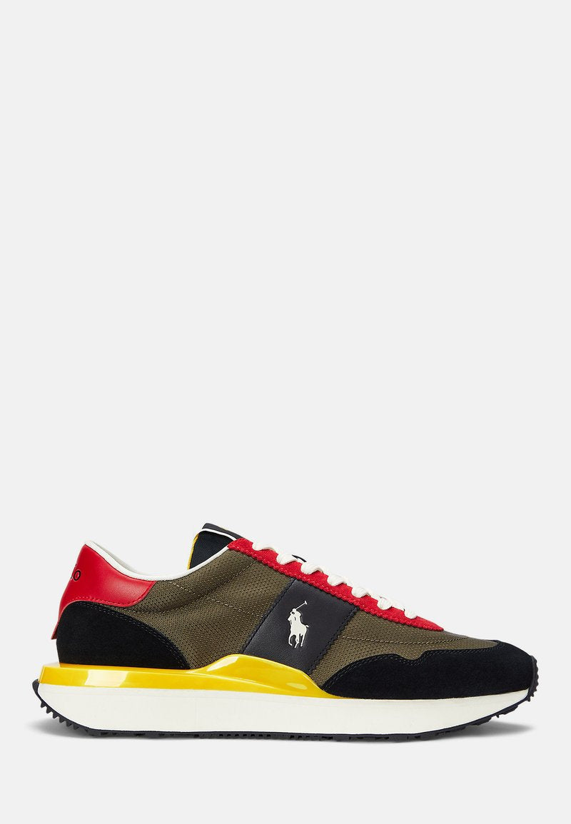 Polo Ralph Lauren Train 89 – Multicolore Kaki, Noir & Rouge