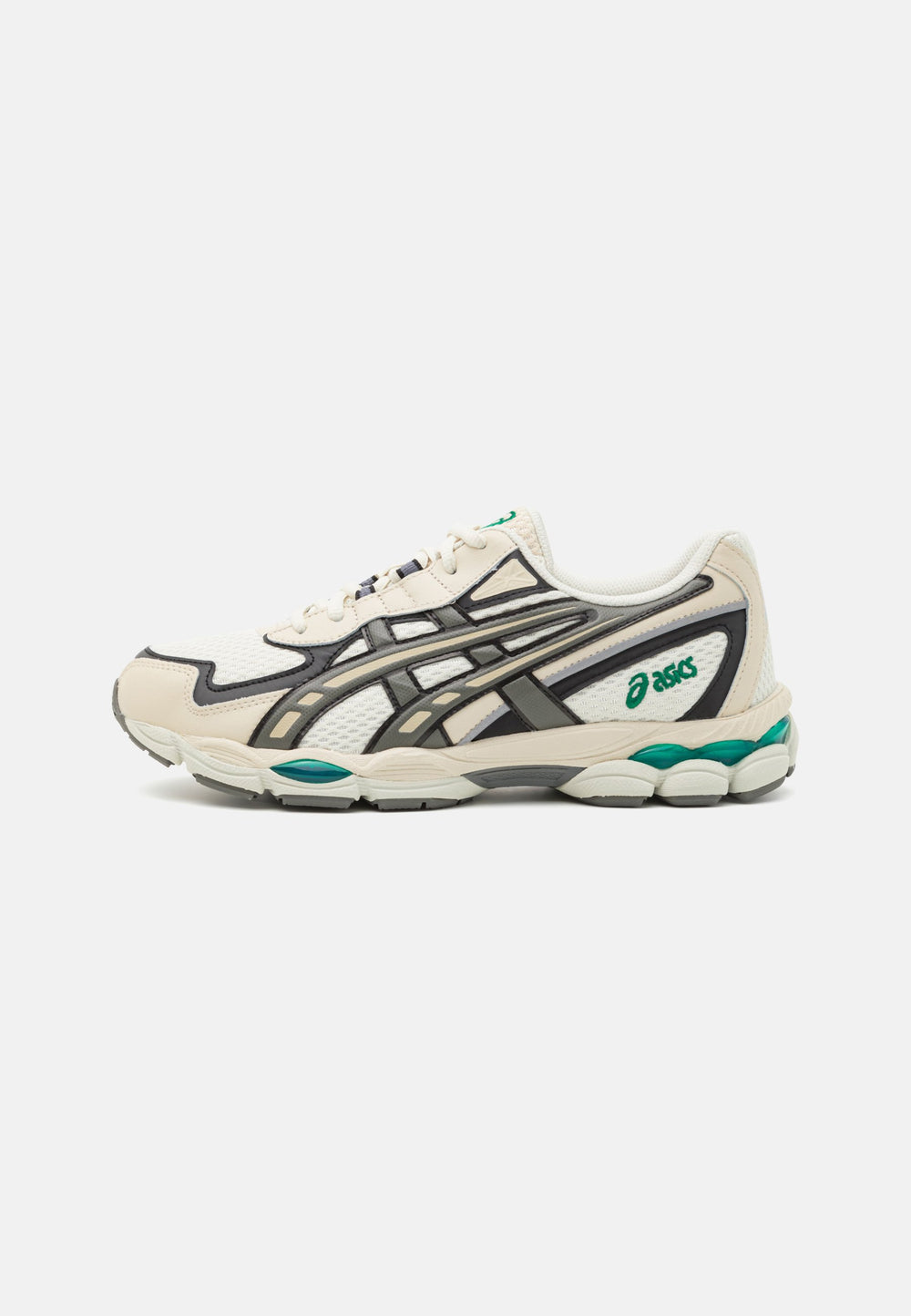 ASICS GEL-NYC – Blanc Cassé / Gris / Vert Émeraude