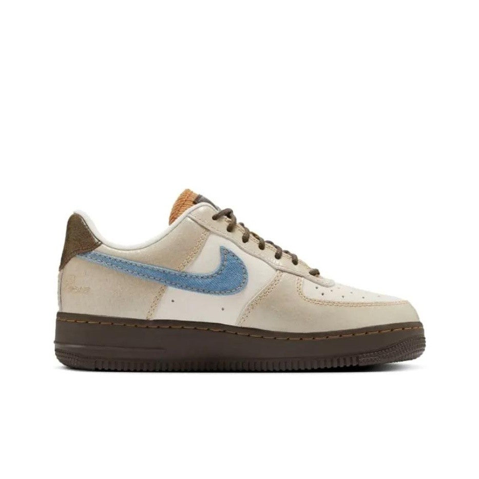Nike Air Force 1 Low – Beige / Denim Blue