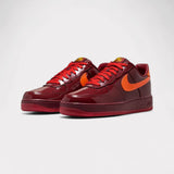 Nike Air Force 1 Low – Bordeaux Verni & Swoosh Orange