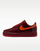 Nike Air Force 1 Low – Bordeaux Verni & Swoosh Orange